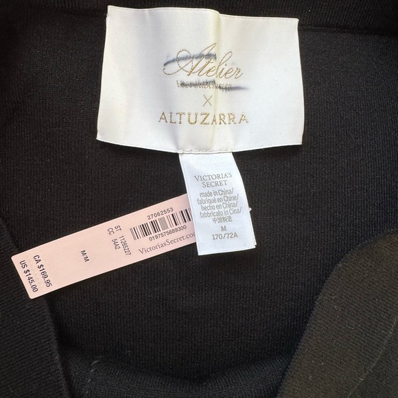 Altuzarra Black Pencil Viscose Blend Skirt with Silver Hook & Eye Details Size M - Picture 3 of 10